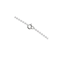 Lab Created Sterling Silver White Gold Plated with Cubic Zirconia "Be Happy" Engraved Pendant Necklace