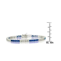 Lab Created Sterling Silver with Colored Cubic Zirconia 5 x5 Bracelet