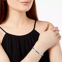 Lab Created Sterling Silver with Colored Cubic Zirconia 5 x5 Bracelet