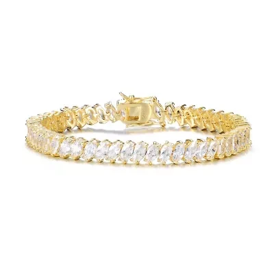 Lab Created Sterling Silver with Round Colored Cubic Zirconia Tennis Bracelet
