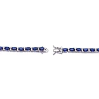 Lab Created Sterling Silver White Gold Plated with Colored Cubic Zirconia Bracelet