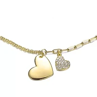 Lab Created Chic Kids .925 Sterling Silver with Clear Cubic Zirconia Adjustable Bracelet