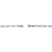 Lab Created Sterling Silver White Cubic Zirconia with Clear Cubic Zirconia Flower Design Bracelet