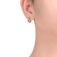 Lab Created 14K Gold Plated Small Open Hoop Earrings for Teens