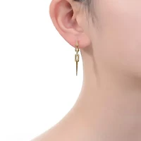 Lab Created 14K Gold Plated Cubic Zirconia Drop Earrings