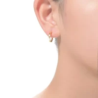 Lab Created Sterling Silver 14K Gold Plated Hoop Earrings