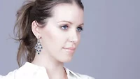 Lab Created Sterling Silver White Gold Plated with Sapphire Blue Cubic Zirconia Chandelier Earrings