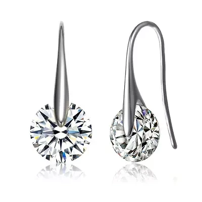 Lab Created Sterling Silver Cubic Zirconia Stylish Party Earrings