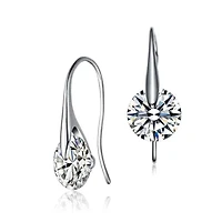 Lab Created Sterling Silver Cubic Zirconia Stylish Party Earrings