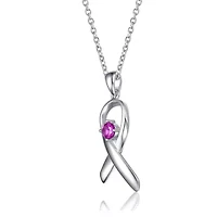 Lab Created Teens/Young Adults White Gold Plated Purple Stone in Infinity Pendant
