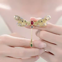 Lab Created Rozzato Two-Tone with Ruby Red Cubic Zirconie Floral Pin