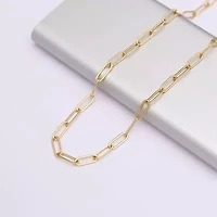 Lab Created 14K Gold Plated Cable Link Chain Adjustable Necklace for Kids/Teens