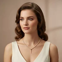 Lab Created Rozzato 14K Gold Plated with Cubic Zirconia Coiled Snake Tennis Chain Necklace