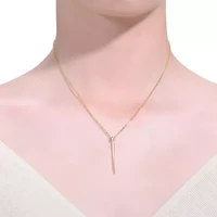 Sterling Silver 14K Gold Plated with 0.10ct Lab Created Moissanite Gothic Spike Pendant Layering Necklace