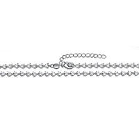 Lab Created Sterling Silver White Gold Plated with Clear Cubic Zirconia Heart Tennis Necklace