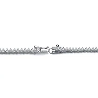 Lab Created Sterling Silver White Gold Plated with Clear Cubic Zirconia Tennis Necklace