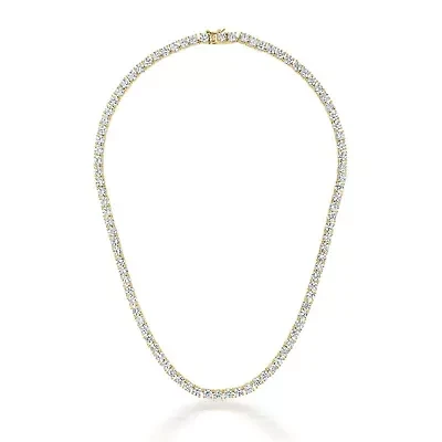 Lab Created Sterling Silver Cubic Zirconia 3MM Tennis Necklace