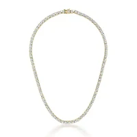 Lab Created Sterling Silver Cubic Zirconia 3MM Tennis Necklace