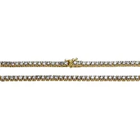 Lab Created Sterling Silver Cubic Zirconia 3MM Tennis Necklace