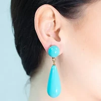 Turquoise Resin Drop Earrings