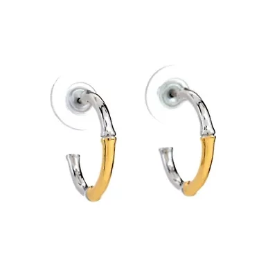 Bamboo Pierced Hoop Earrings