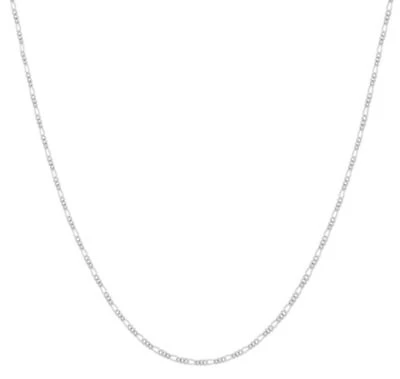 Italian 925 Sterling Silver Figaro Chain 1.7MM 22 Inch