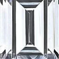 Solid Sterling Silver Created White Topaz Emerald Cut Crystal Stud Earrings