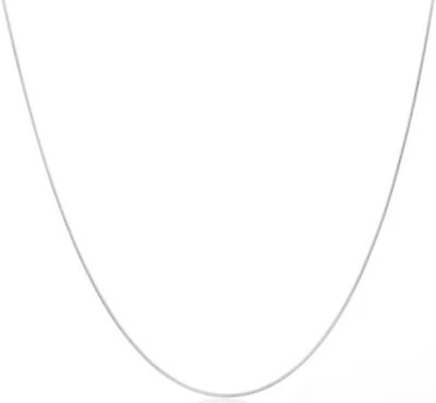 Sterling Silver 925 Round Snake Chain 1MM, 16, Snake Chain Necklace, Italian Made Sterling Silver 925 Unisex Chain