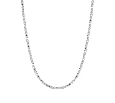 Sterling Silver Beaded Choker Necklace 16
