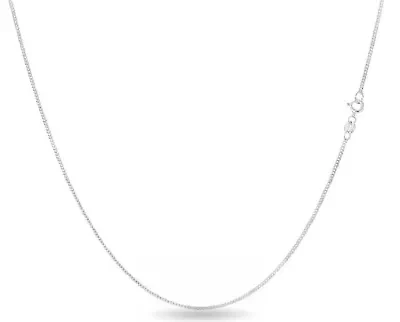 Sterling Silver 925 Cuban Curb Chain 1.3MM, 22, Cuban Curb Chain Necklace, Italian Made Sterling Silver 925 Unisex Chain