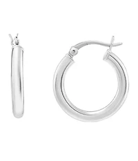Solid Sterling Silver Thick Hoops Earrings