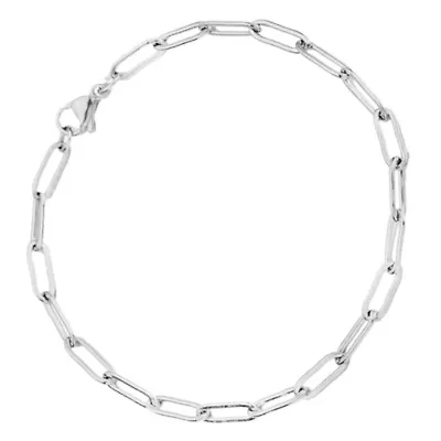 925 Sterling Silver Paper Clip Anklet