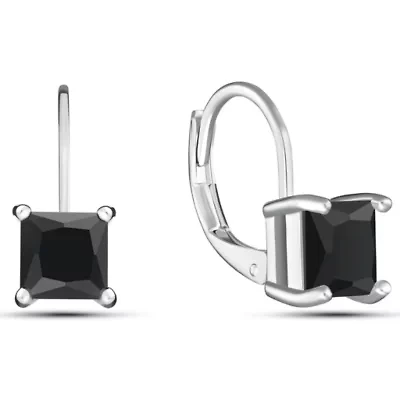 Black Sapphire LeverBack Earrings