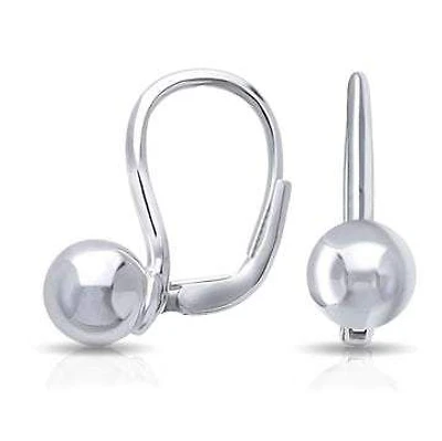 Sterling Silver Sphere 925 Earrings