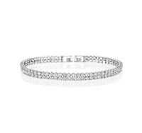 Two Row Crystal Tennis Bracelet