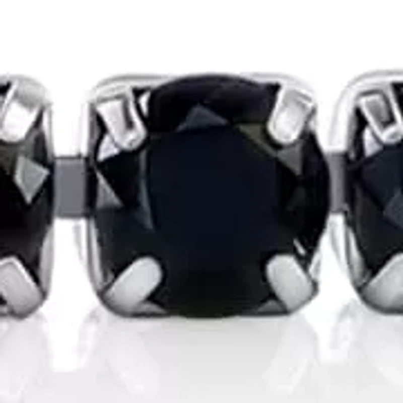Round Cut Created Onyx Tennis Bracelet