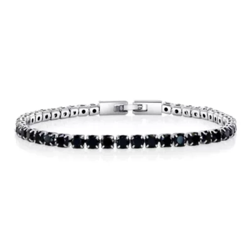 Round Cut Created Onyx Tennis Bracelet