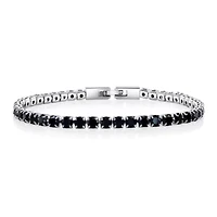 Round Cut Created Onyx Tennis Bracelet