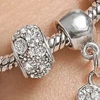 Crystal Hearts Charm Bracelet