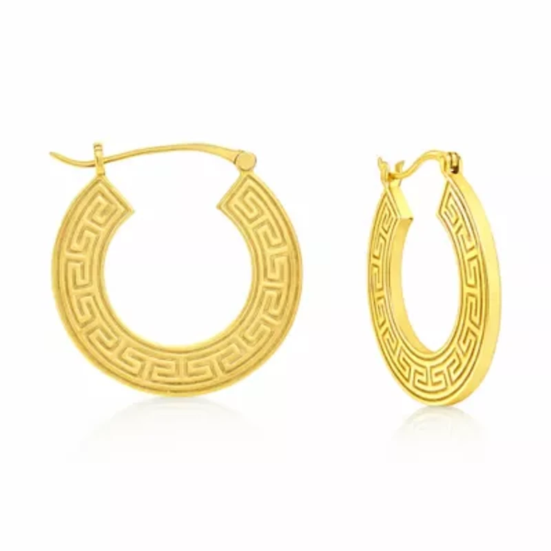 Greek Designed Hoop Earrings