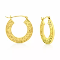 Greek Designed Hoop Earrings