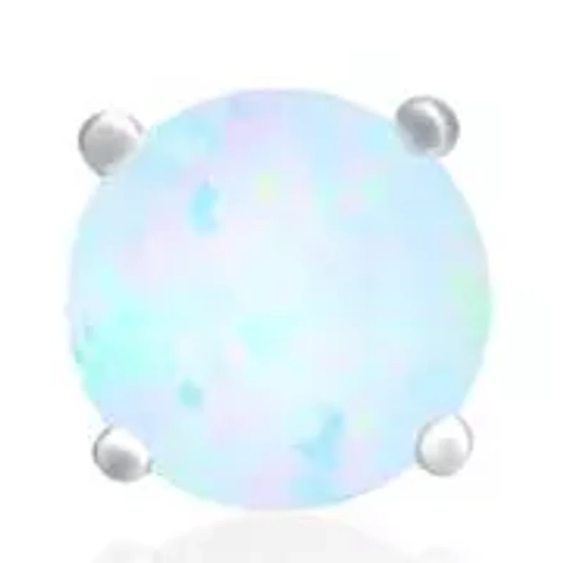 Sterling Silver Opal Studs