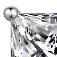 Sterling Silver Screw-back Square Studs