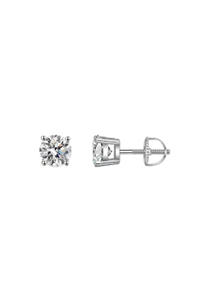Sterling Silver Screw-back Round Small Studs