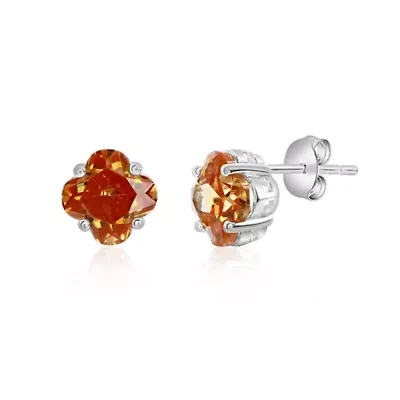 Sterling Silver Citrine Studs