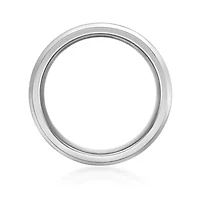 Men's Stainless Steel Ring with Lapis Inlay