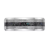 Men's Stainless Steel Ring with Titanium Inlay