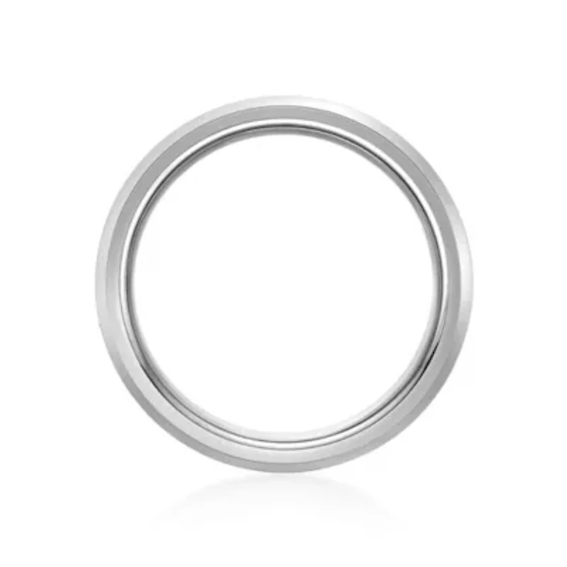 Men's Stainless Steel Ring with Titanium Inlay
