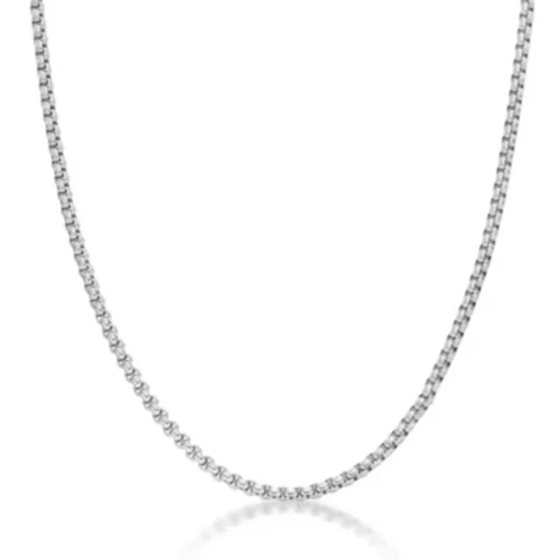 3.5mm Stainless Steel Round Box Chain Necklace