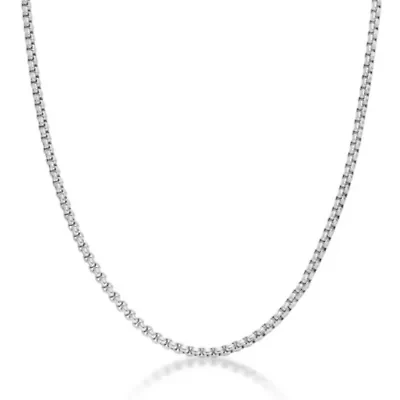 3.5mm Stainless Steel Round Box Chain Necklace